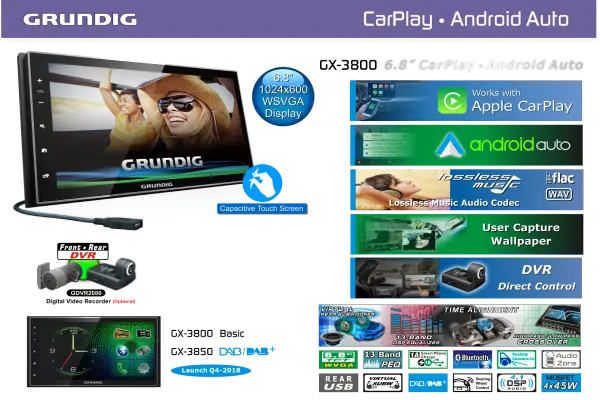 GX-3800 2-DIN Carplay